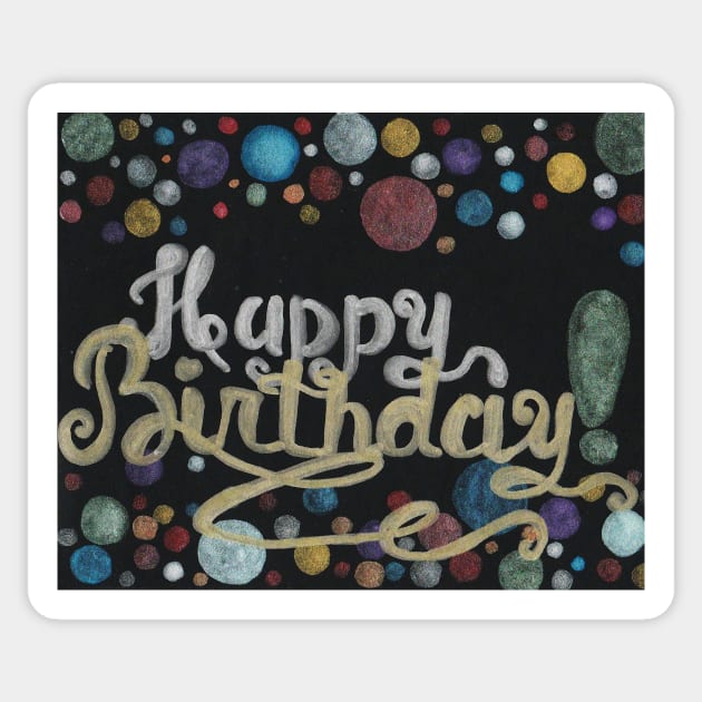 Birthday Card # 1 Sticker by nastiaart